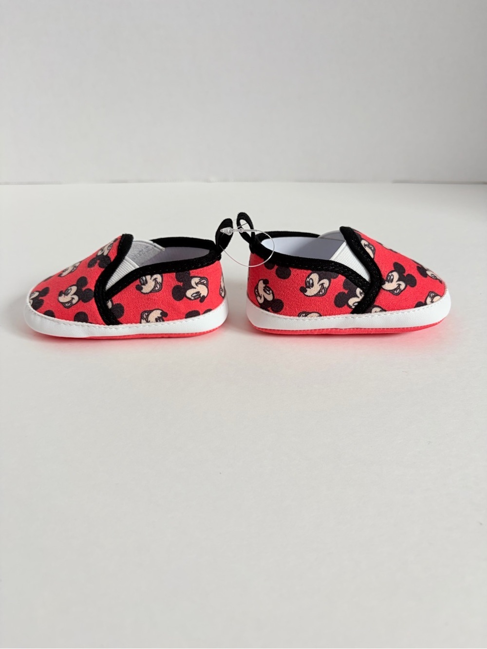 Disney Baby Infant Shoes Mickey Mouse First Walker Red Black Size 3 6 Months - Picture 7 of 10